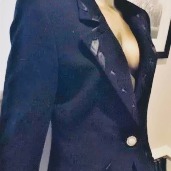 Vintage VALENTINO Classic Black Skirt Suit 8/10 - Picture 7 of 11